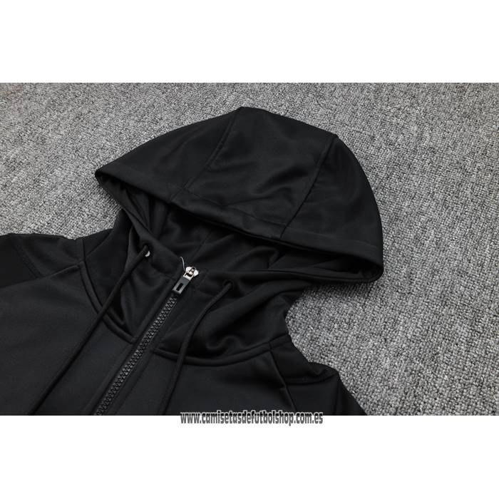 Chandal de Sudadera del Manchester United Nino 23-24 Negro y Rojo